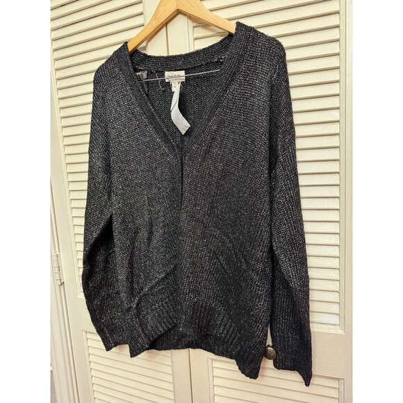 Open Edit Button Cardigan Sweater Gray Size Small - Picture 7 of 7